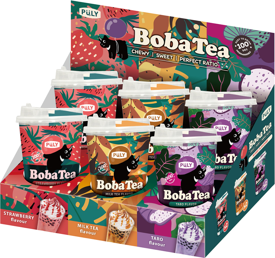 Microwavable Cup kit A - 6 Servings /Milk tea/Strawberry/Taro flavor