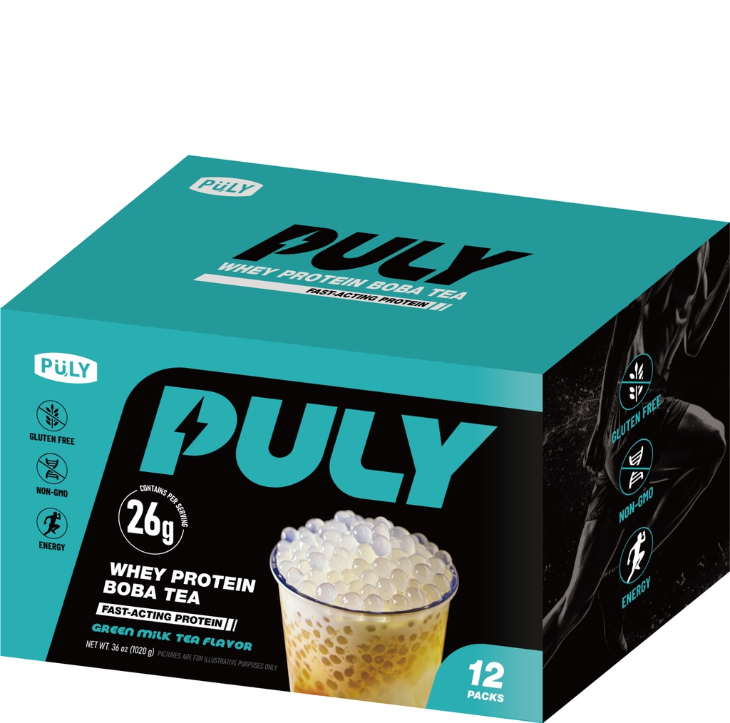 Whey protein boba tea - Green milk tea flavor